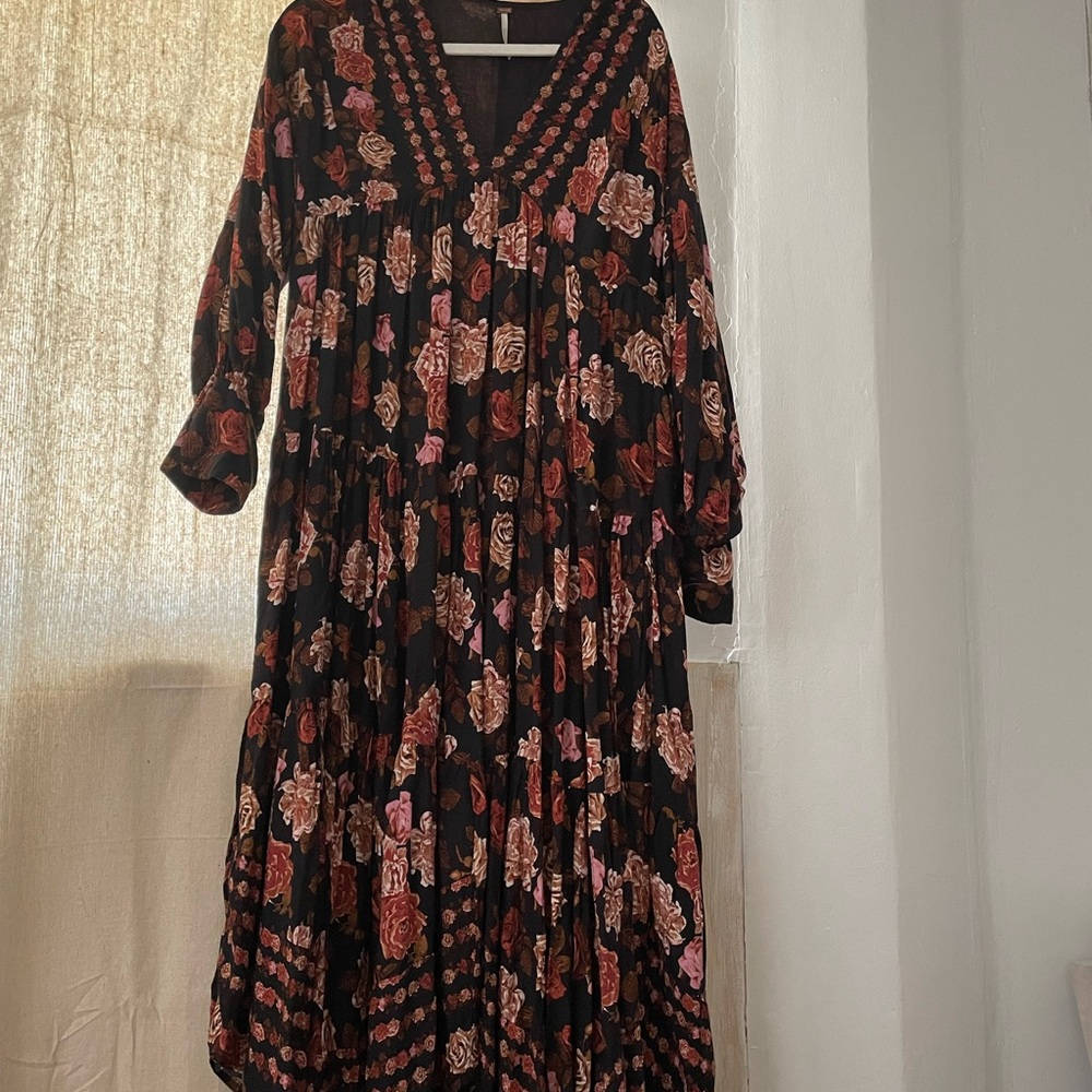Free people dark floral dress